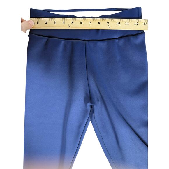 Women's Soft Clouds Fleece Blue Lined Ankle Leggings Size Medium. - Picture 8 of 9